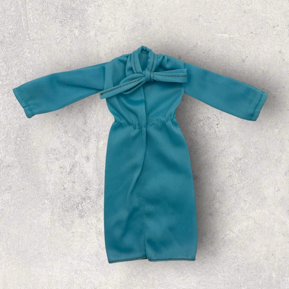 Mattel Other - Vintage Barbie Best Buy Doll Dress 2556 Clothes Blue Career Tie Bow Tricot 1976